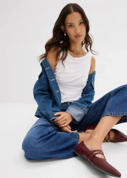 bonprix bonprix Top de mezcla de viscosa suave Blanco