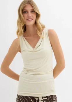 bonprix bonprix Top de mezcla de viscosa suave Crudo Online