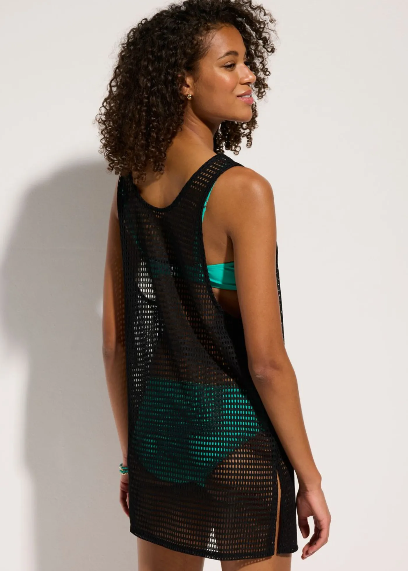 bonprix bonprix Top de playa transparente Negro Online
