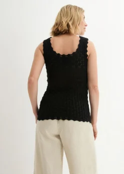 bonprix bonprix Top de punto Negro