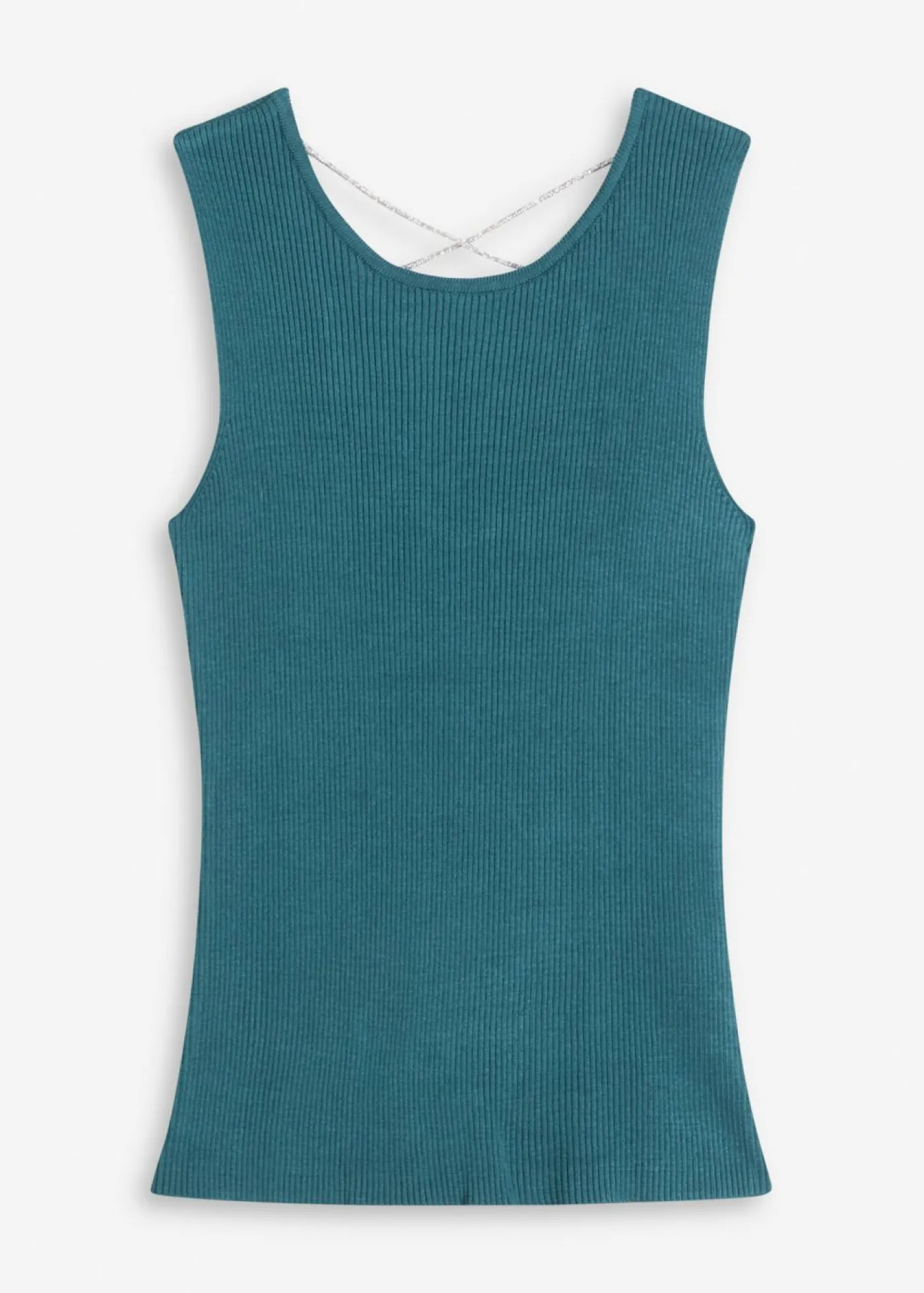 bonprix bonprix Top de punto con cinta brillante verde pimiento Outlet