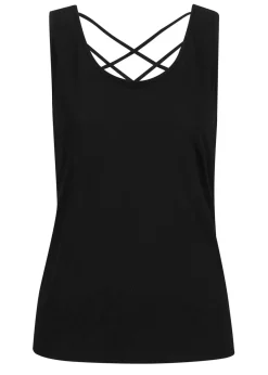bonprix bonprix Top de punto de algodón orgánico puro Negro Hot