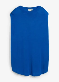 bonprix bonprix Top de punto de viscosa fina con forma abullonada Azur Online