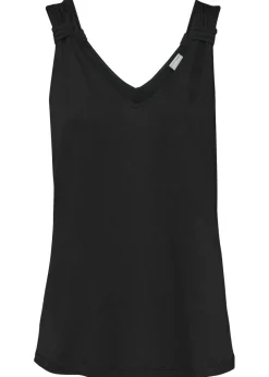 bonprix bonprix Top de punto de viscosa pura Negro Hot
