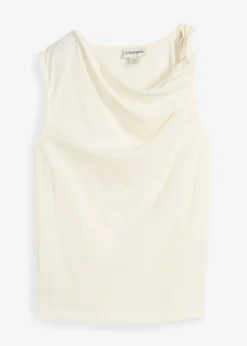 bonprix bonprix Top de punto ligero Blanco lana