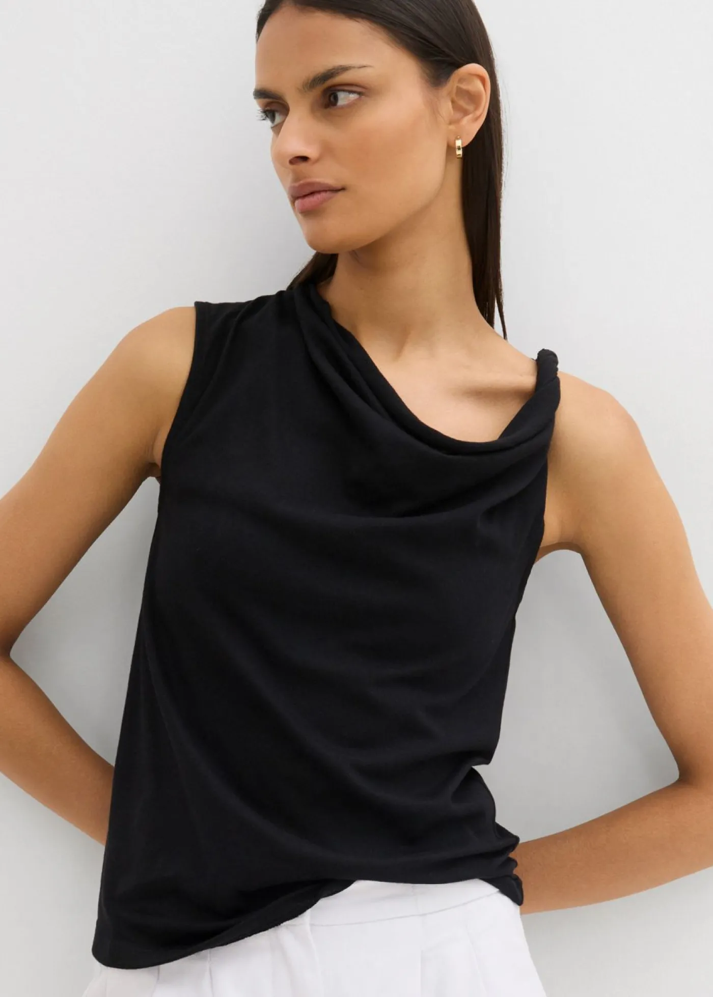 bonprix bonprix Top de punto ligero Negro New