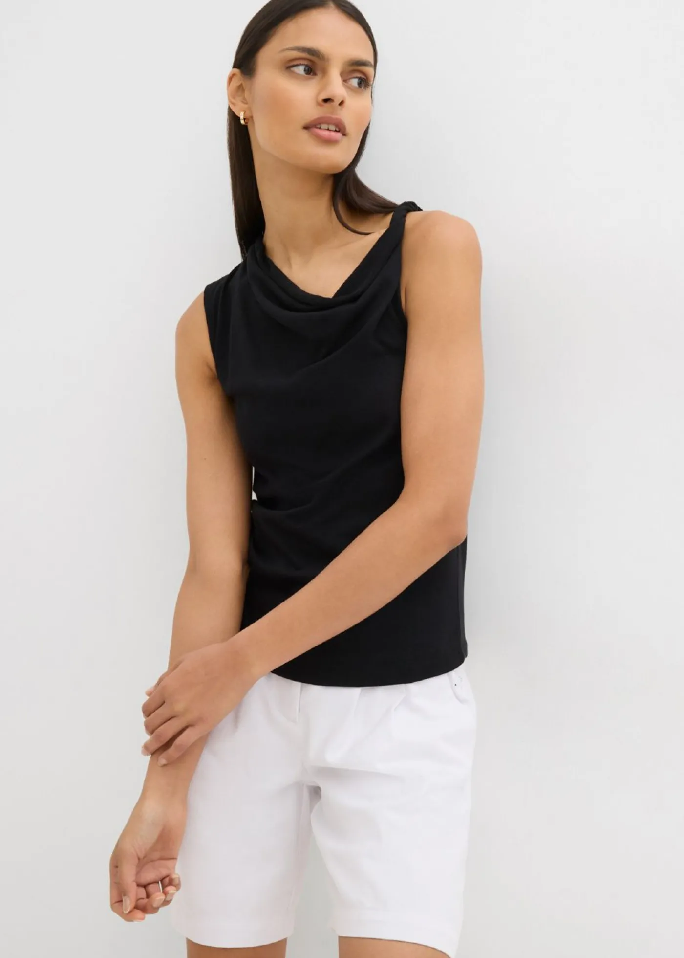 bonprix bonprix Top de punto ligero Negro New