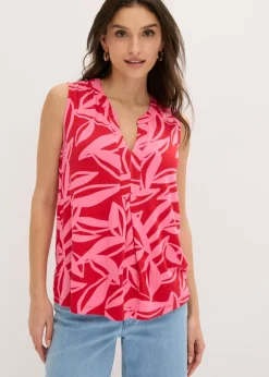 bonprix bonprix Top de suave mezcla de viscosa rojo / rosa caliente Outlet