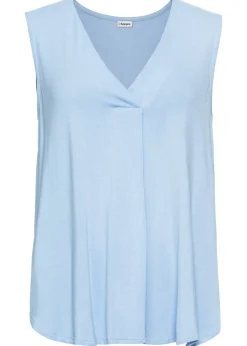 bonprix bonprix Top de suave mezcla de viscosa Azul claro Hot