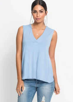 bonprix bonprix Top de suave mezcla de viscosa Azul claro Hot