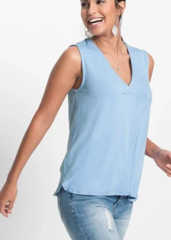bonprix bonprix Top de suave mezcla de viscosa Azul claro Hot