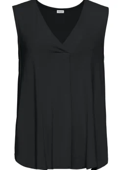 bonprix bonprix Top de suave mezcla de viscosa Negro Online