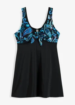 bonprix bonprix Top de tankini largo con tirantes anchos Negro Sale