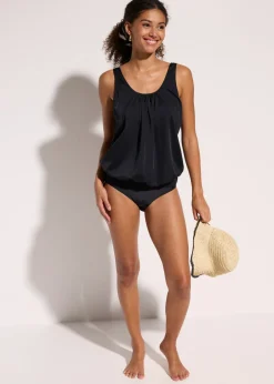 bonprix bonprix Top de tankini oversize con corte de globo Negro