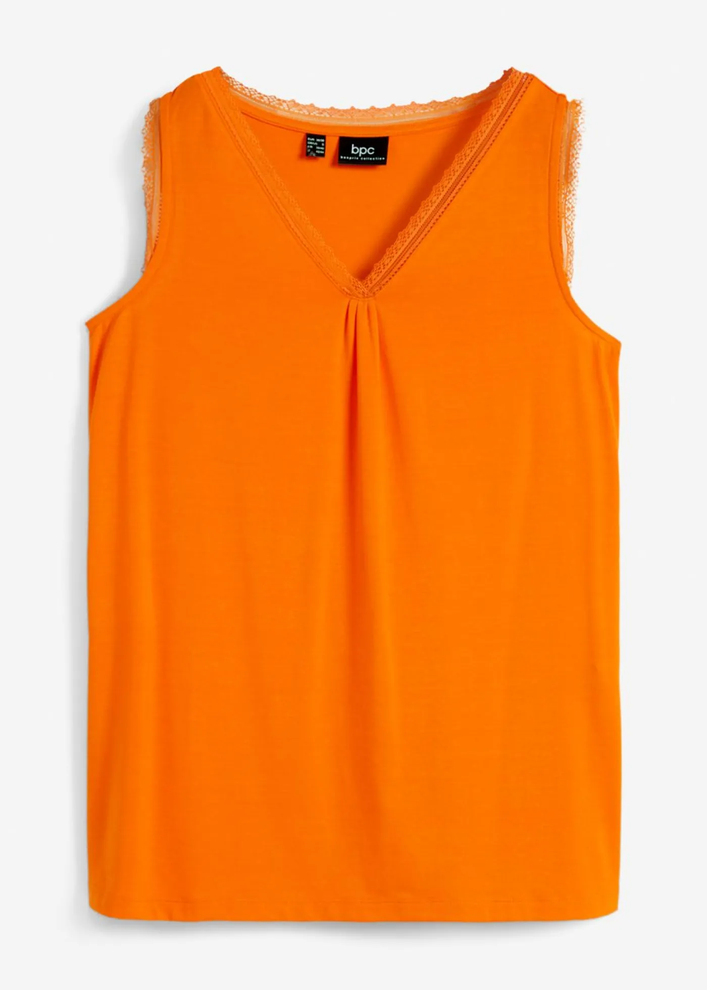 bonprix bonprix Top de viscosa con encaje Naranja cálido Best