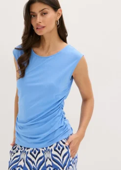 bonprix bonprix Top de viscosa fluida azul provenzal Clearance