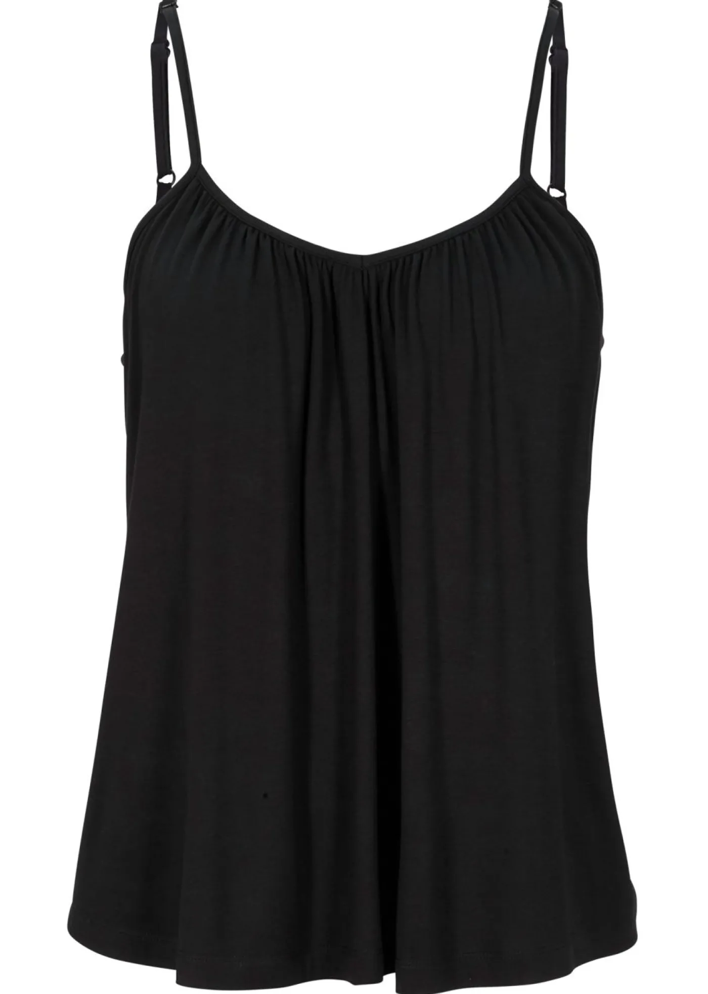 bonprix bonprix Top de viscosa fluida con tirantes finos Negro Clearance
