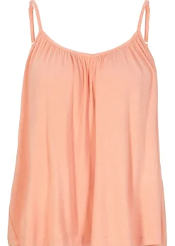 bonprix bonprix Top de viscosa fluida con tirantes finos Melocotón Outlet