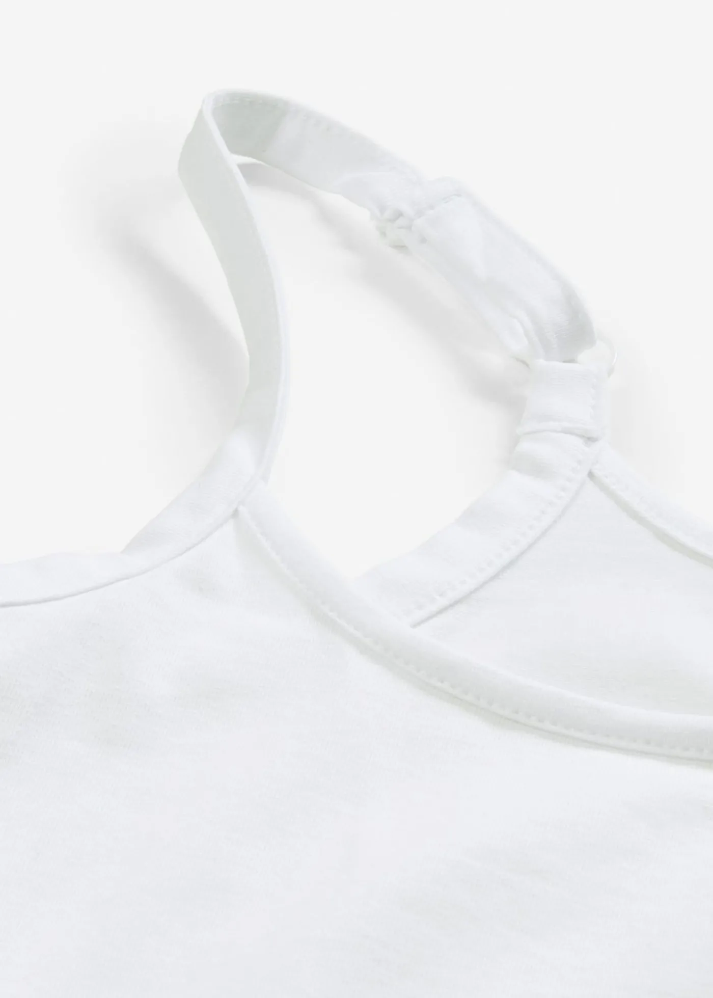 bonprix bonprix Top largo con tirantes finos de algodón (2 unidades) Blanco+negro Online