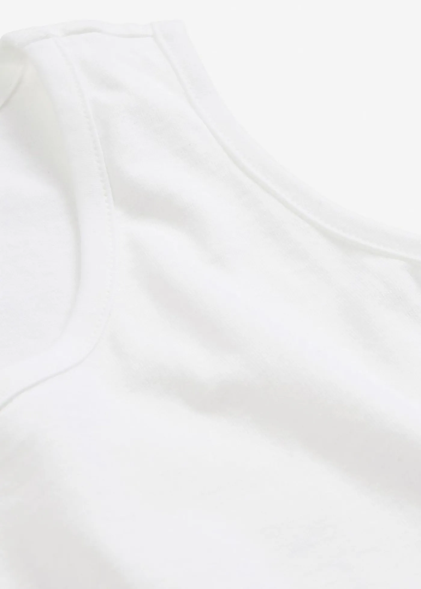 bonprix bonprix Top largo de algodón orgánico puro (5 unidades) Negro-blanco