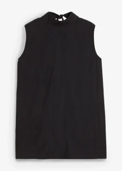 bonprix bonprix Top largo de mezcla de viscosa estructurada Negro Hot