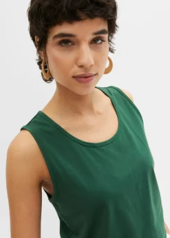 bonprix bonprix Top largo (2 unidades) verde oscuro/verde apio Clearance