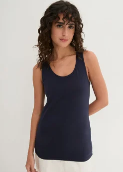 bonprix bonprix Top sin mangas elástico (2 unidades) Azul marino + fucsia Best