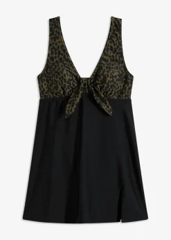 bonprix bonprix Traje de baño negro-caqui topos