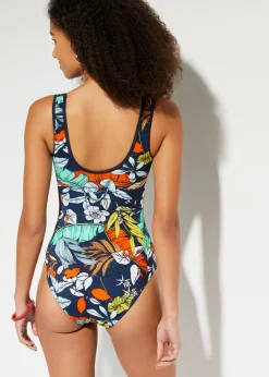 bonprix bonprix Traje de baño con cremallera Azul marino New
