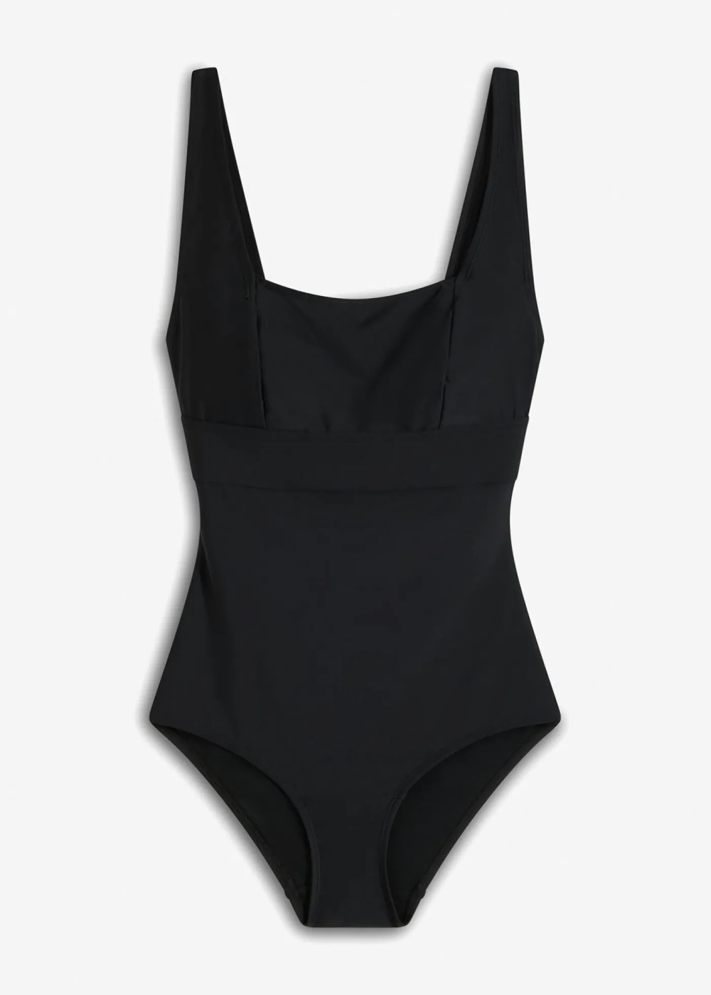 bonprix bonprix Traje de baño con efecto moldeador medio con escote cuadrado Negro Best