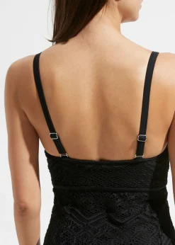 bonprix bonprix Traje de baño con encaje Negro Sale