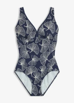 bonprix bonprix Traje de baño con escote en V Azul marino New
