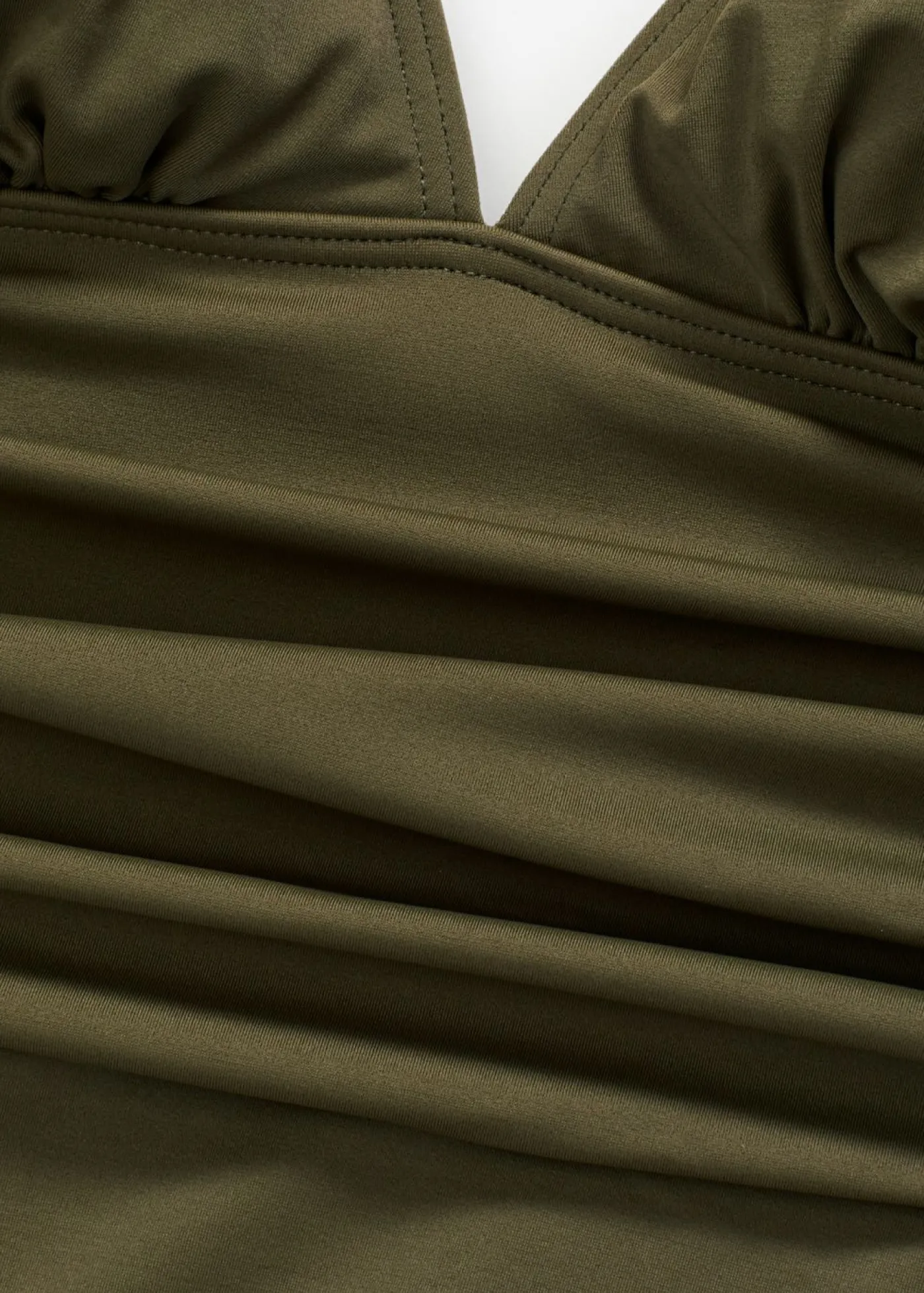 bonprix bonprix Traje de baño con escote en V Verde oliva oscuro Sale