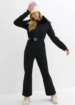 bonprix bonprix Traje de esquí de softshell con forro cálido y material impermeable Negro Best