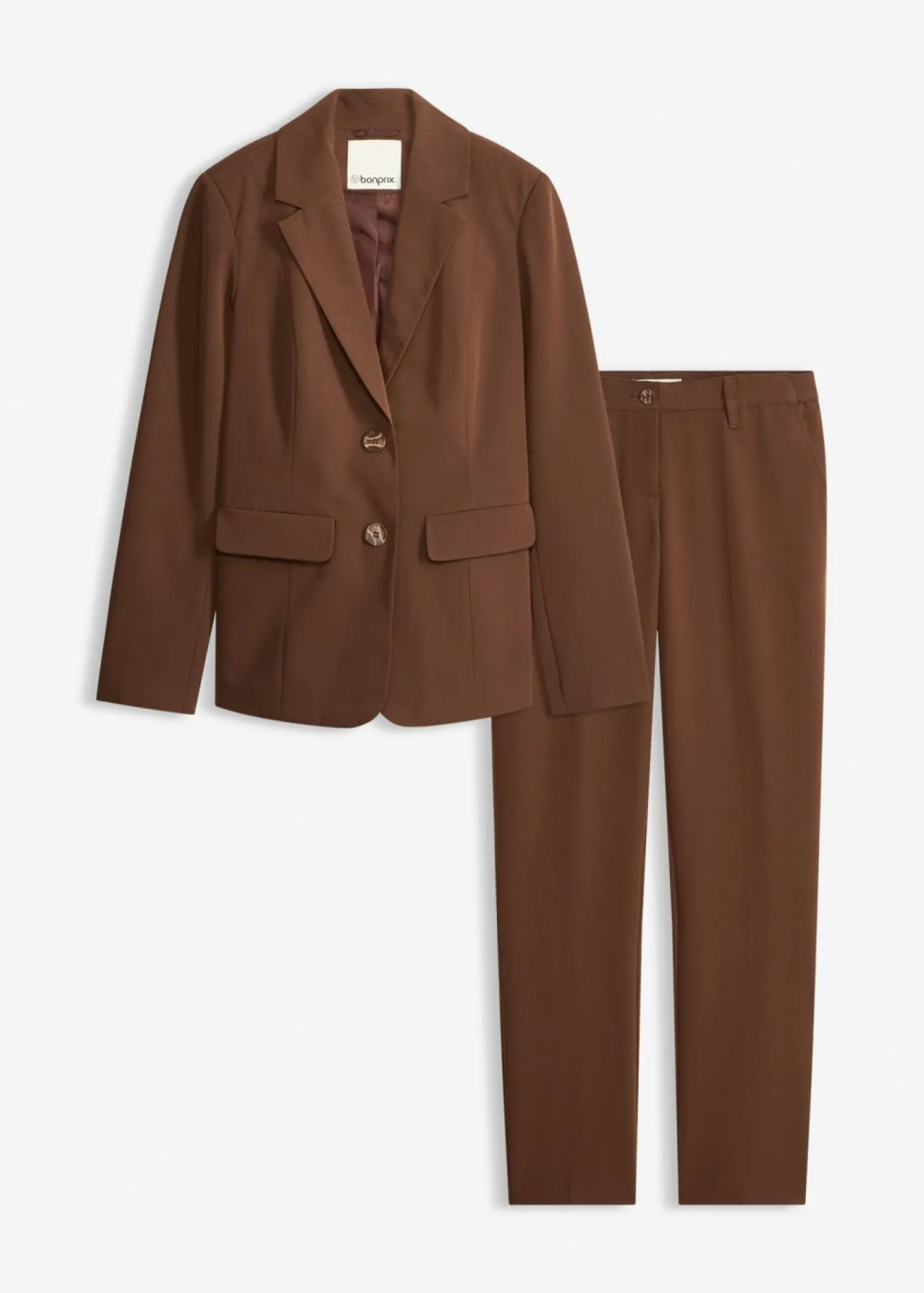 bonprix bonprix Traje de pantalón (2 piezas) marrón Discount