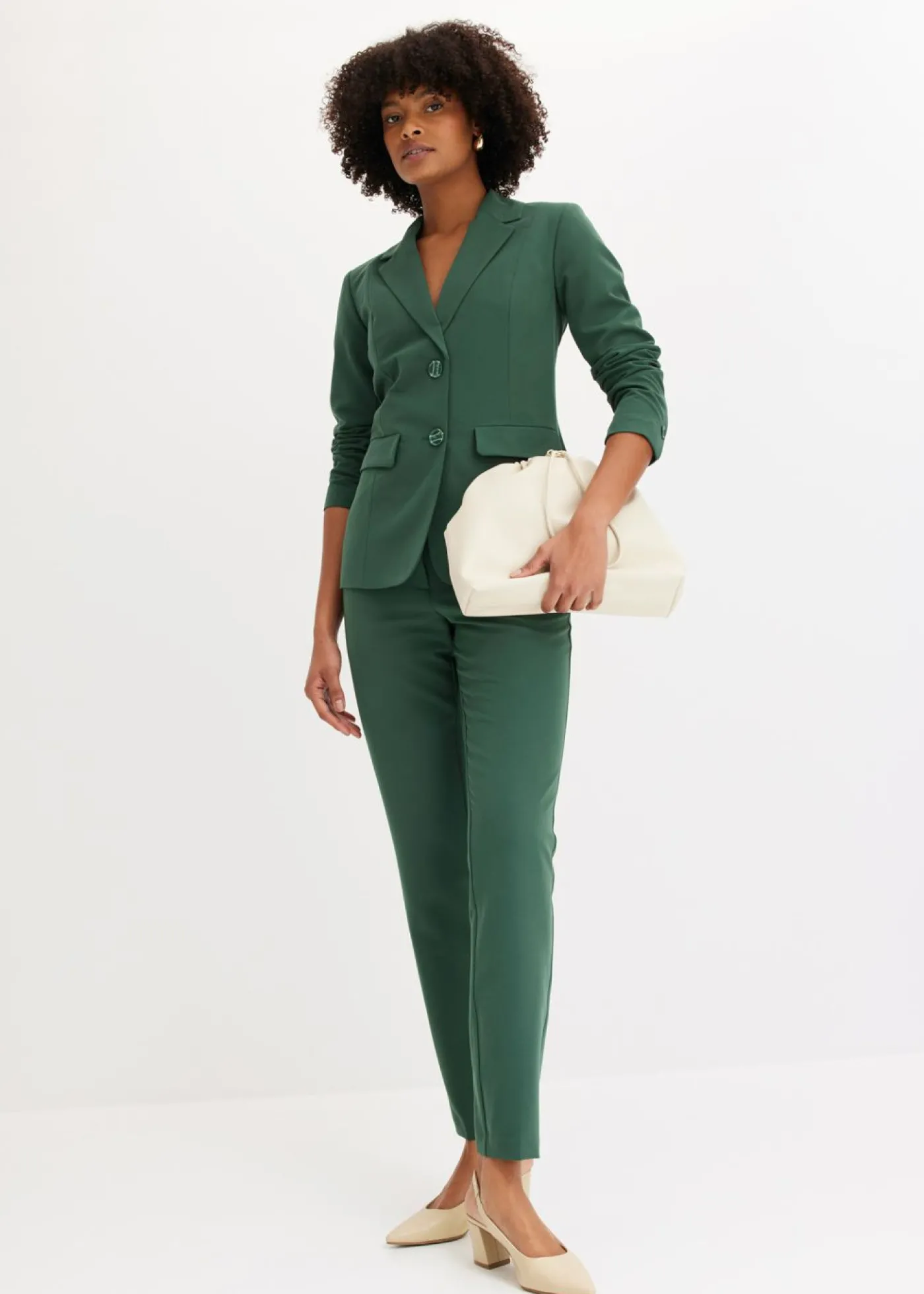 bonprix bonprix Traje de pantalón (2 piezas) verde sombra Clearance