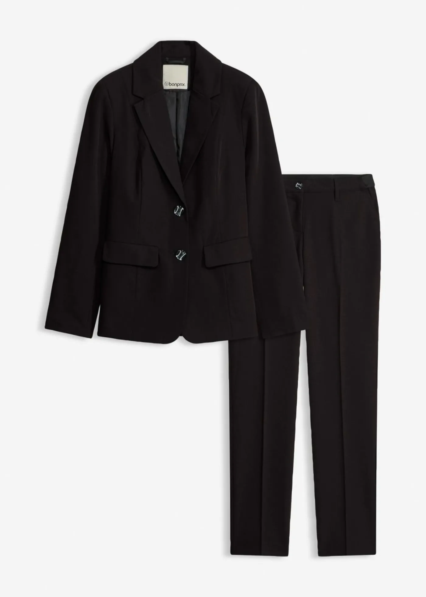 bonprix bonprix Traje de pantalón (2 piezas) Negro