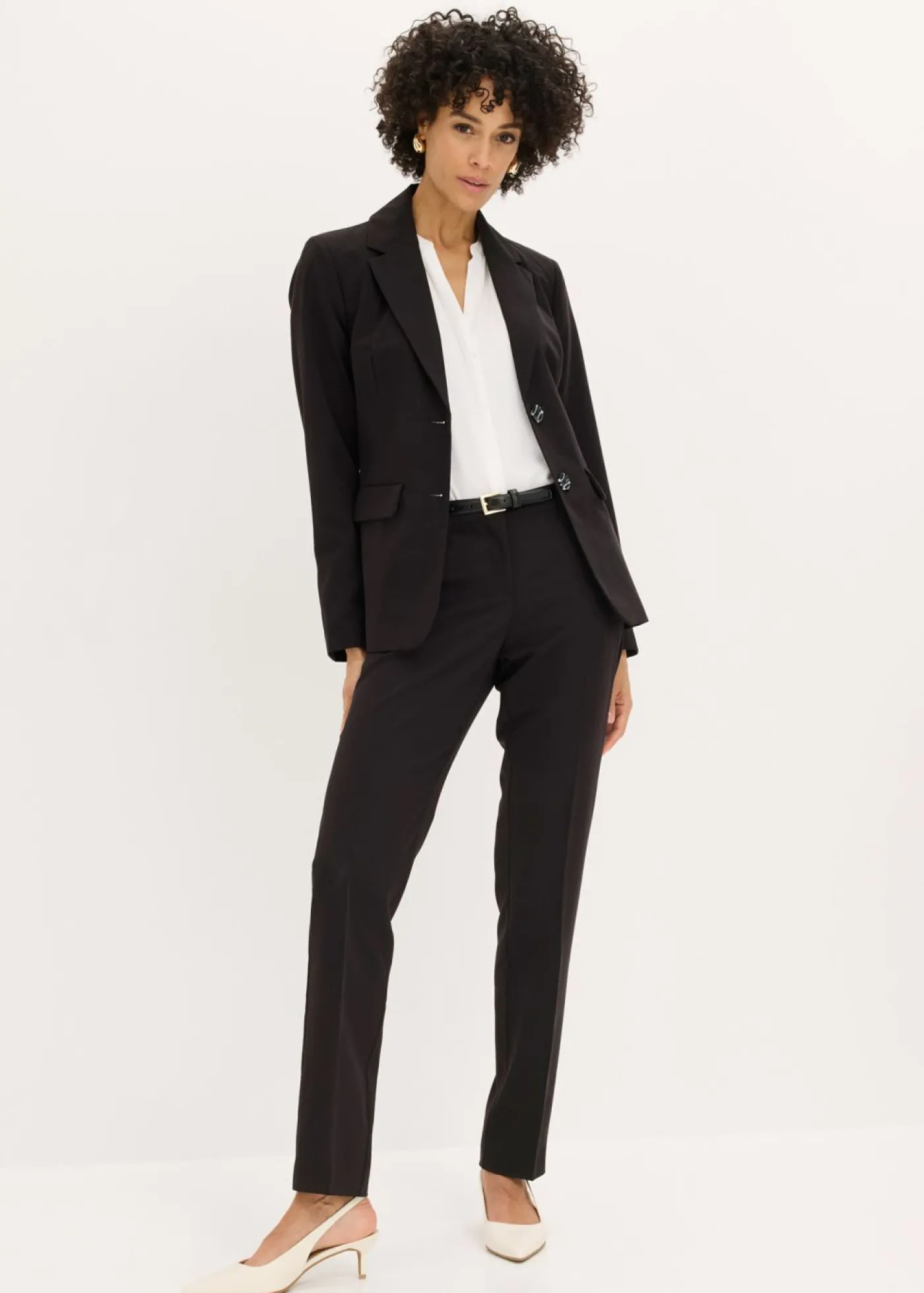 bonprix bonprix Traje de pantalón (2 piezas) Negro
