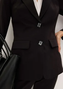 bonprix bonprix Traje de pantalón (2 piezas) Negro