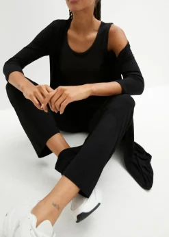 bonprix bonprix Traje para estar por casa (3 piezas) con viscosa Negro Best