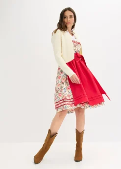 bonprix bonprix Traje tirolés con delantal bordado (2 piezas) Rojo de flores Best
