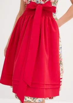 bonprix bonprix Traje tirolés con delantal bordado (2 piezas) Rojo de flores Best