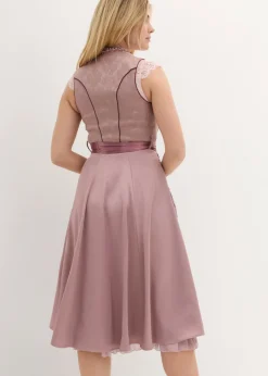 bonprix bonprix Traje tirolés y delantal (2 piezas) Rosa palo estampado Outlet