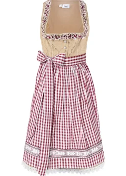 bonprix bonprix Traje tradicional tirolés con delantal hasta la rodilla Beige estampado Sale