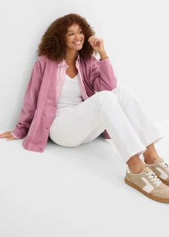 bonprix bonprix Treggings de sarga de mezcla de algodón elástica Blanco