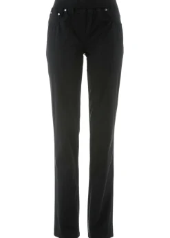 bonprix bonprix Treggings de sarga de mezcla de algodón elástica Negro Online