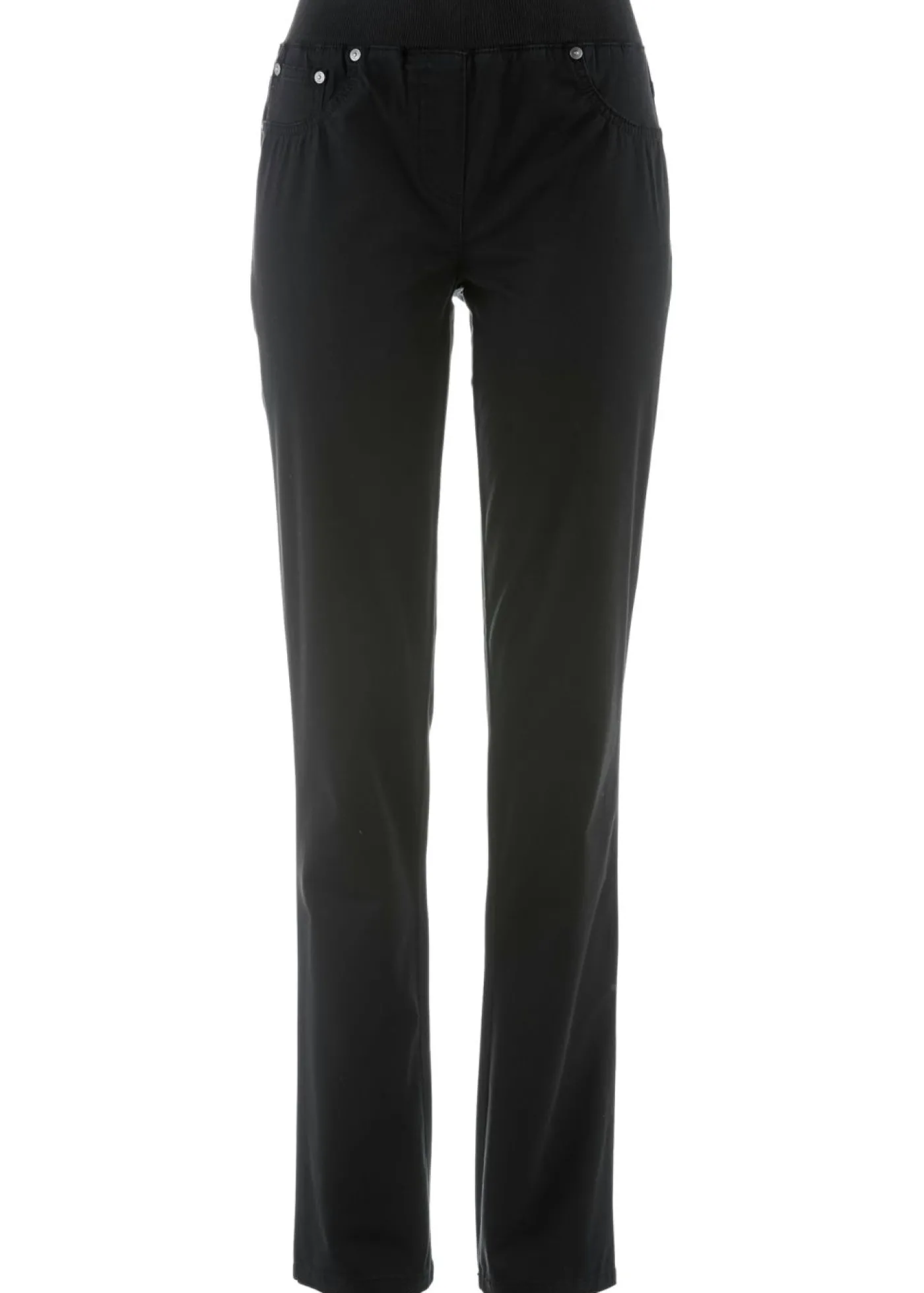 bonprix bonprix Treggings de sarga de mezcla de algodón elástica Negro Online