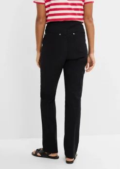 bonprix bonprix Treggings de sarga de mezcla de algodón elástica Negro Online