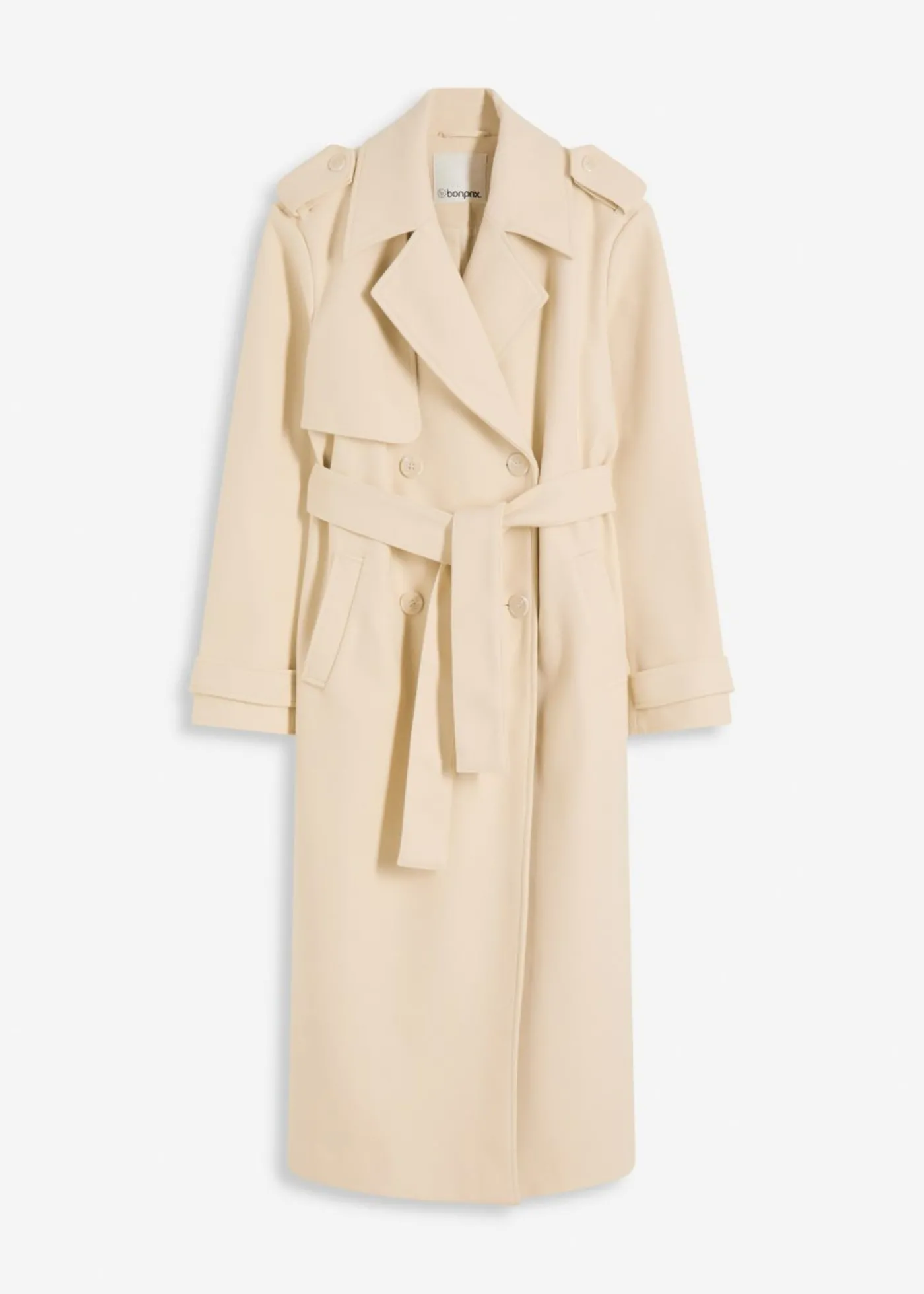 bonprix bonprix Trenca con aspecto de lana gris guijarro Outlet