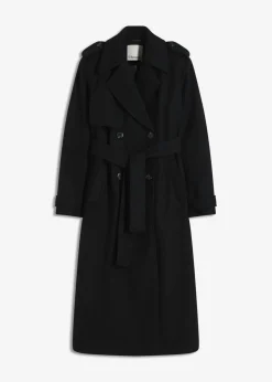 bonprix bonprix Trenca con aspecto de lana Negro New